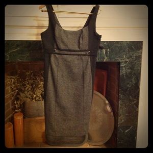 Black and gray sleeveless dress